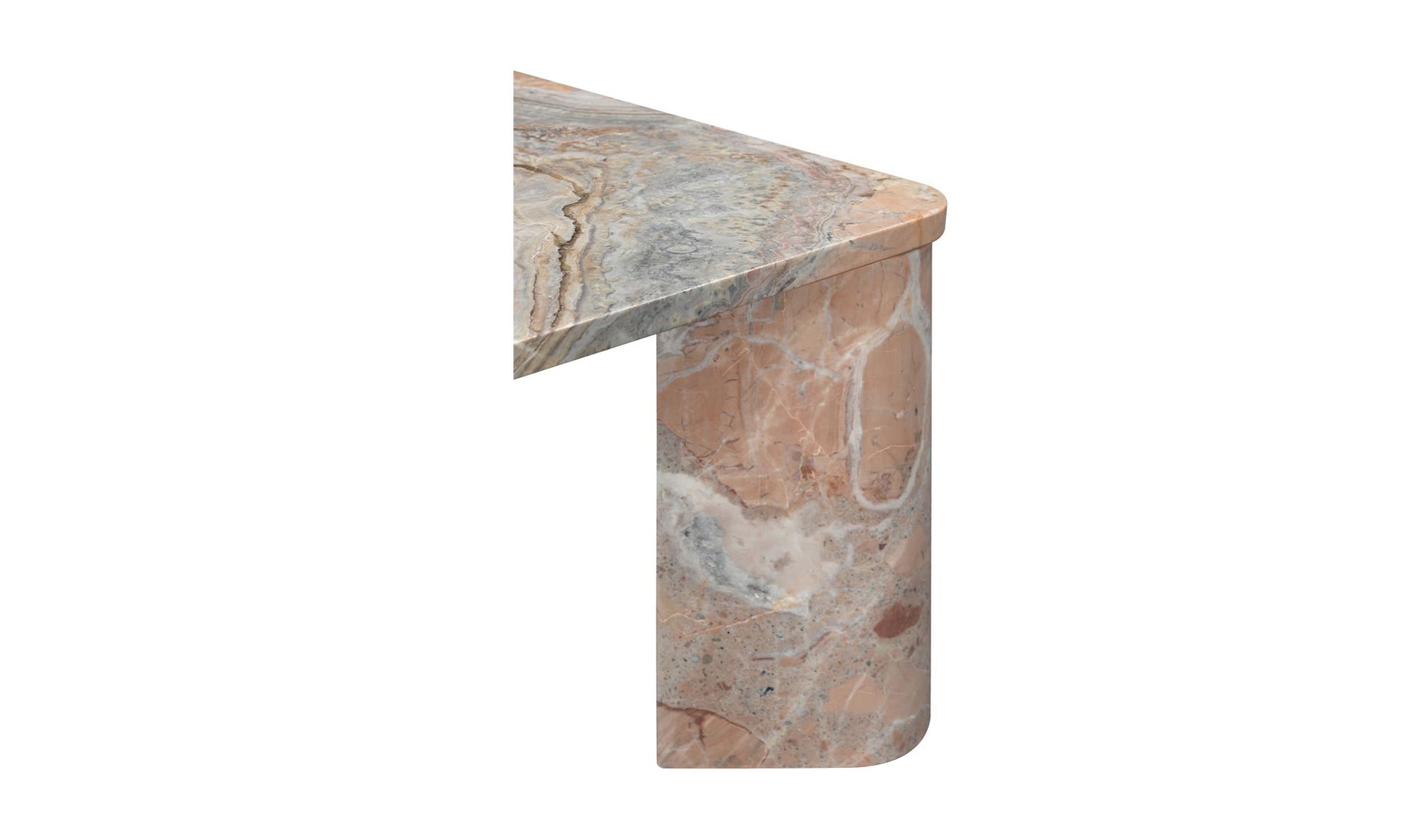 Segment Coffee Table Orange Levante Marble by Moe's Home Collection - view 12
