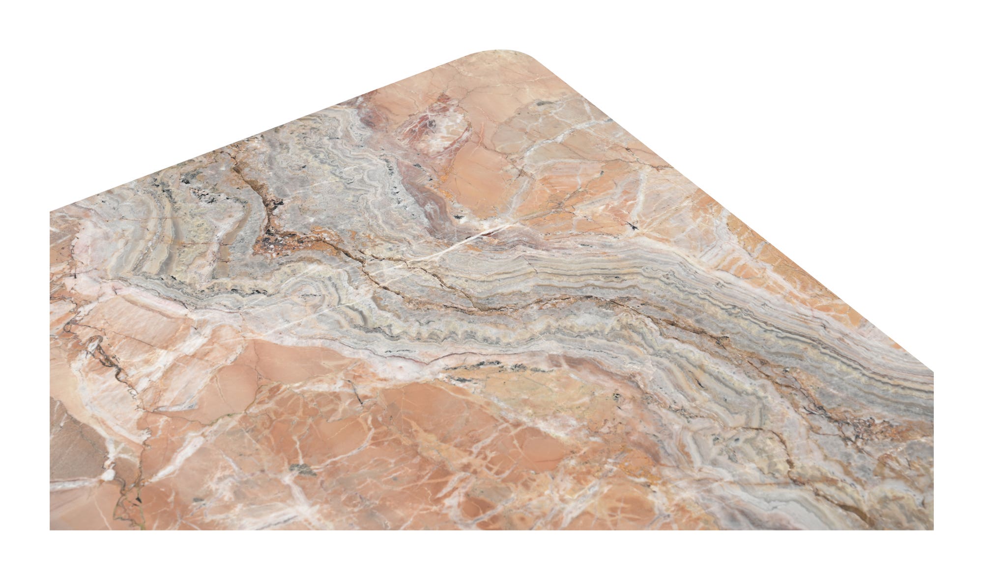 Segment Coffee Table Orange Levante Marble by Moe's Home Collection - view 13