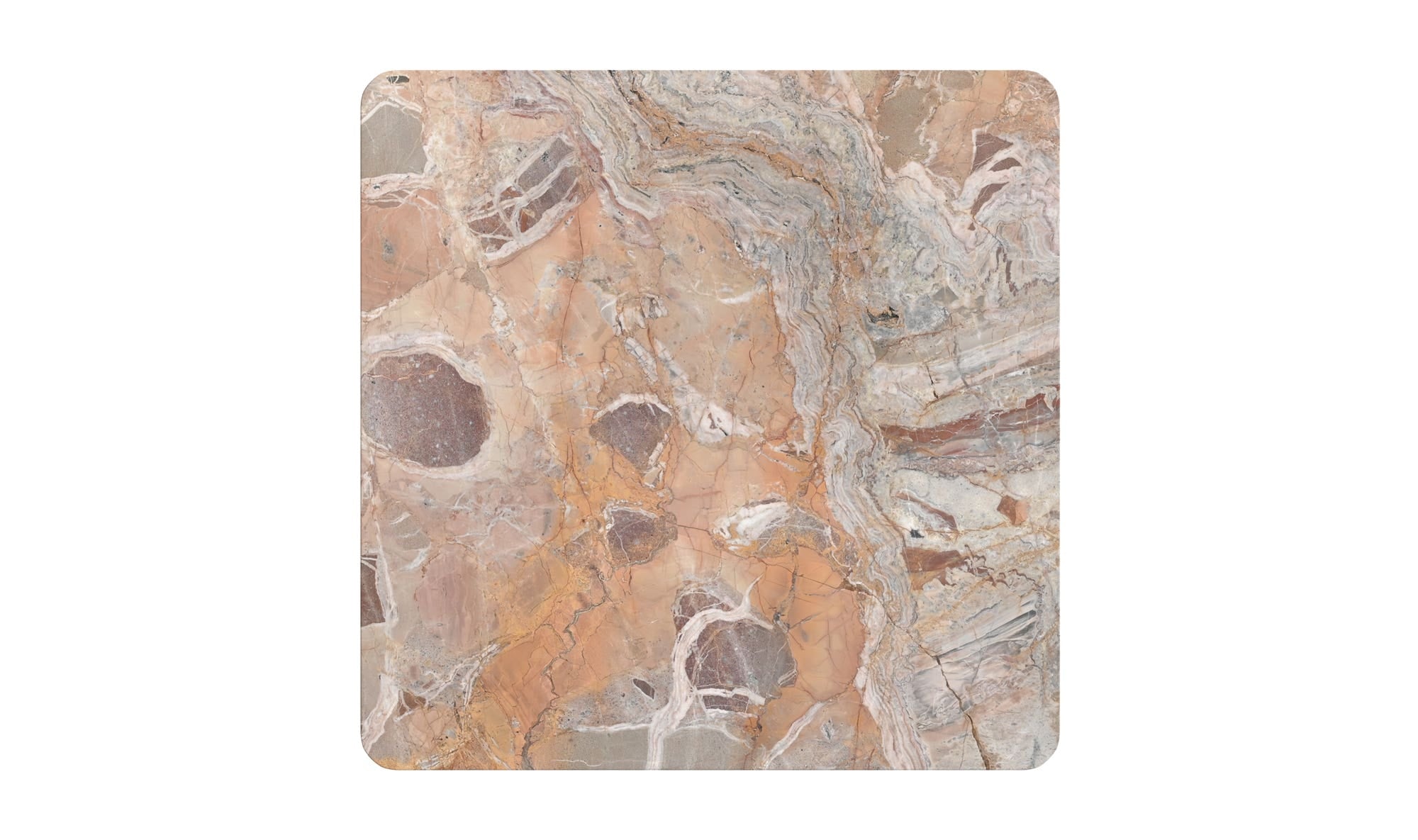 Segment Coffee Table Orange Levante Marble by Moe's Home Collection - view 15