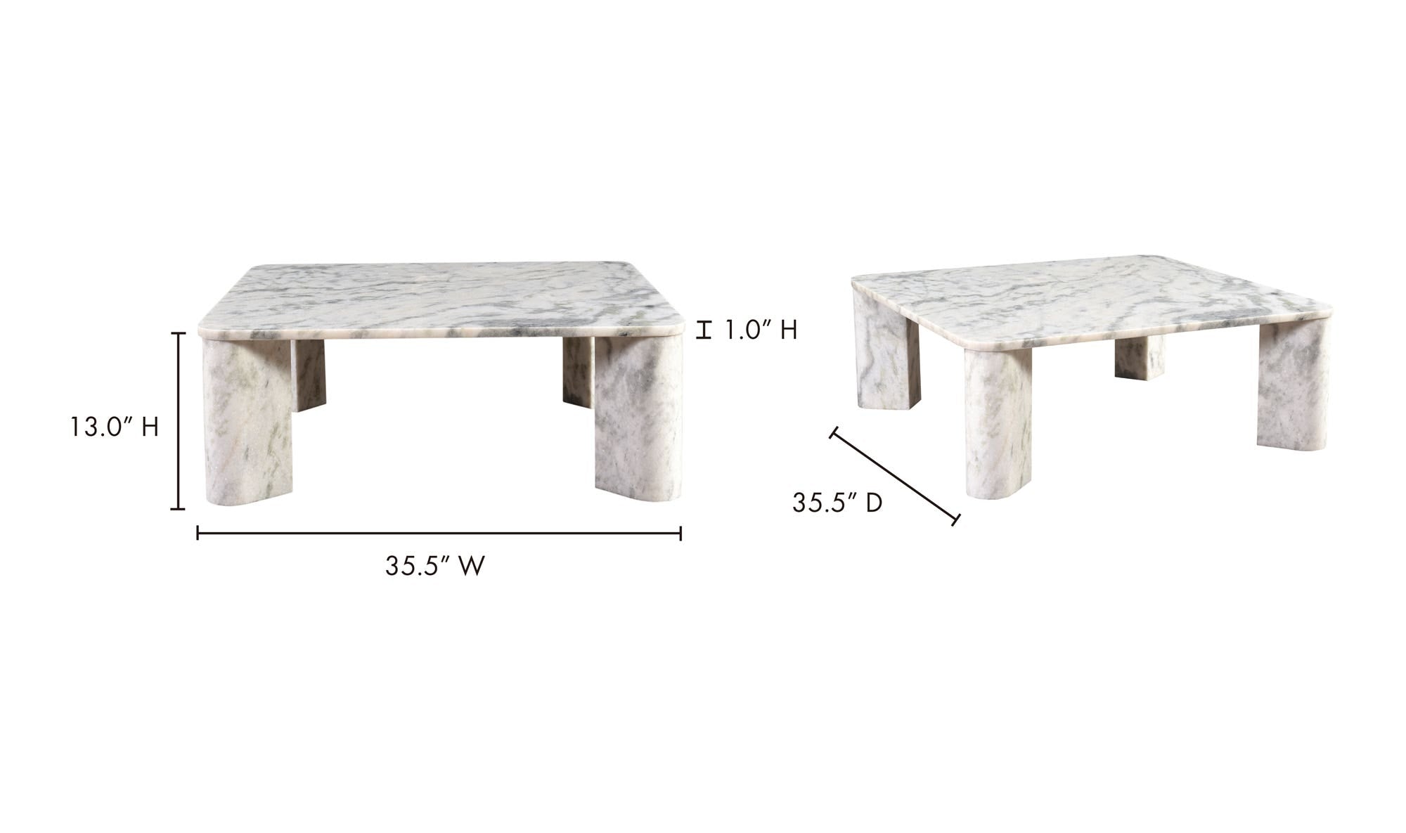Segment Coffee Table Ashen Grey by Moe's Home Collection - view 12