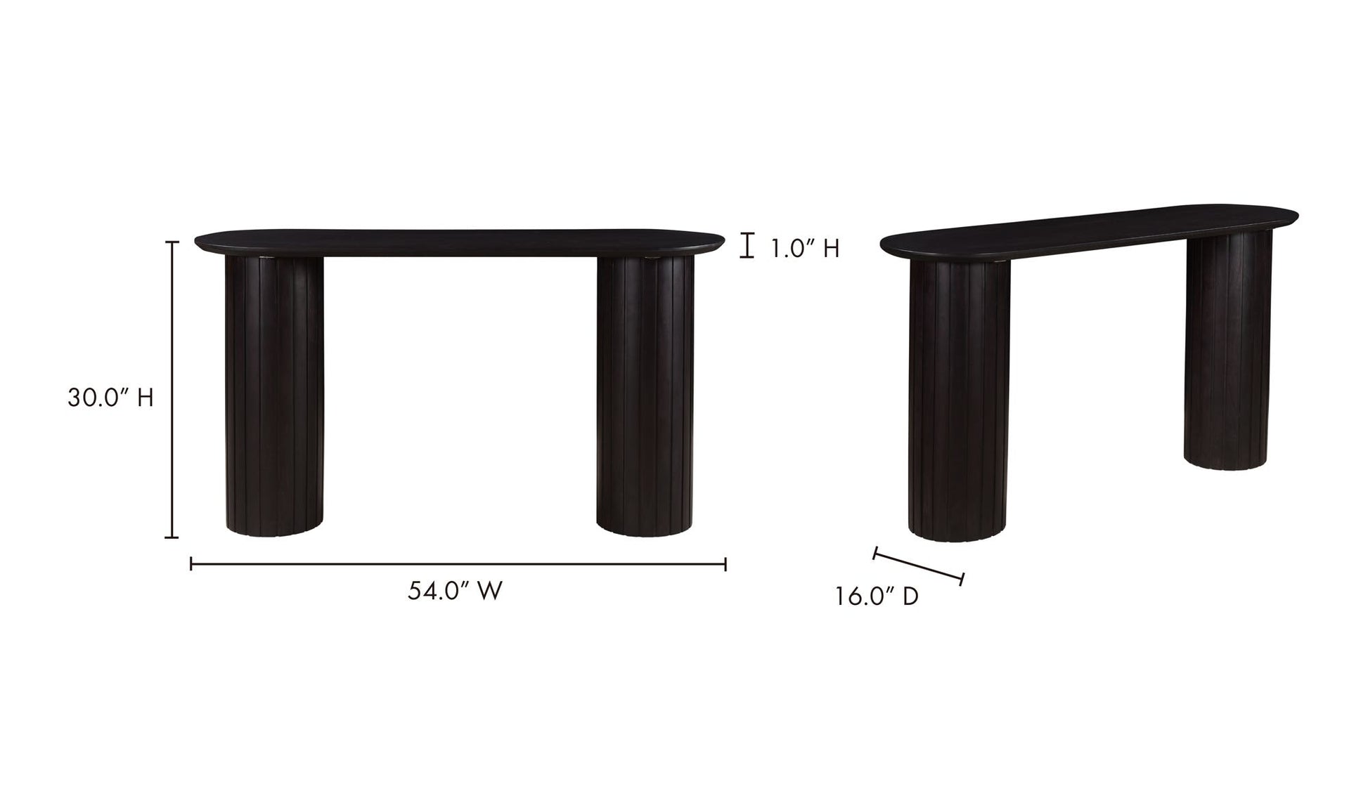 Povera Console Table Black by Moe's Home Collection - view 13