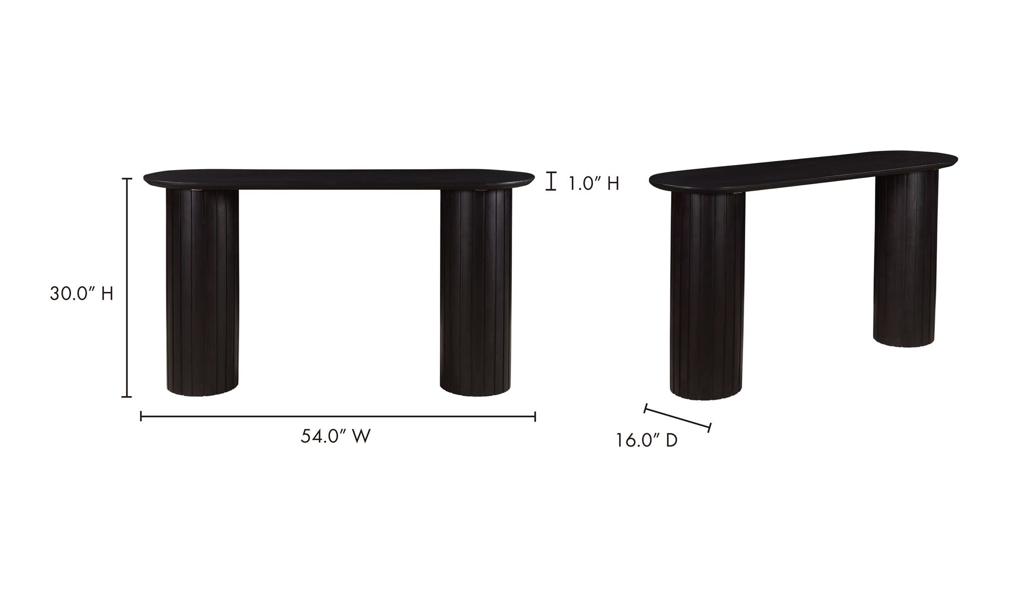 Povera Console Table Black by Moe's Home Collection - view 13