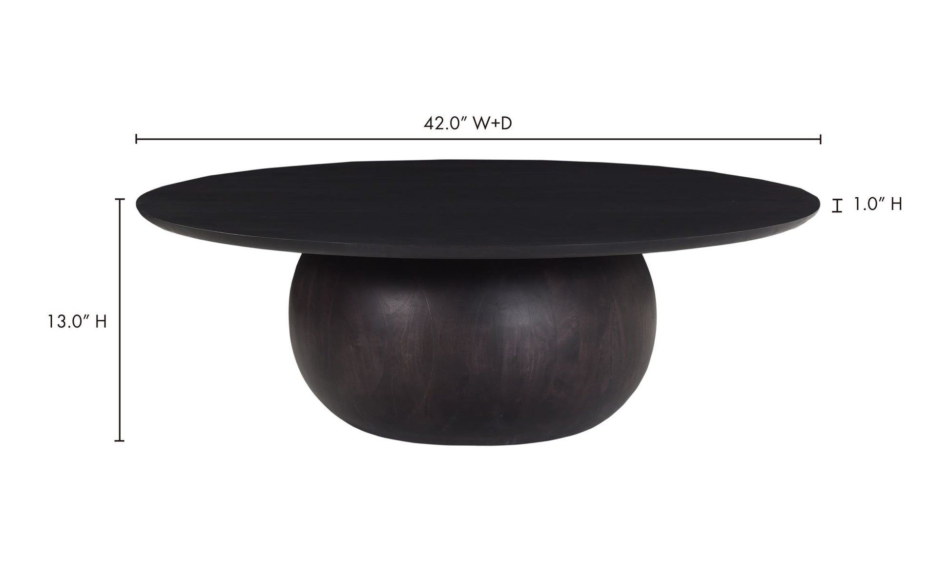Bradbury Large Coffee Table Black by Moe's Home Collection - view 9