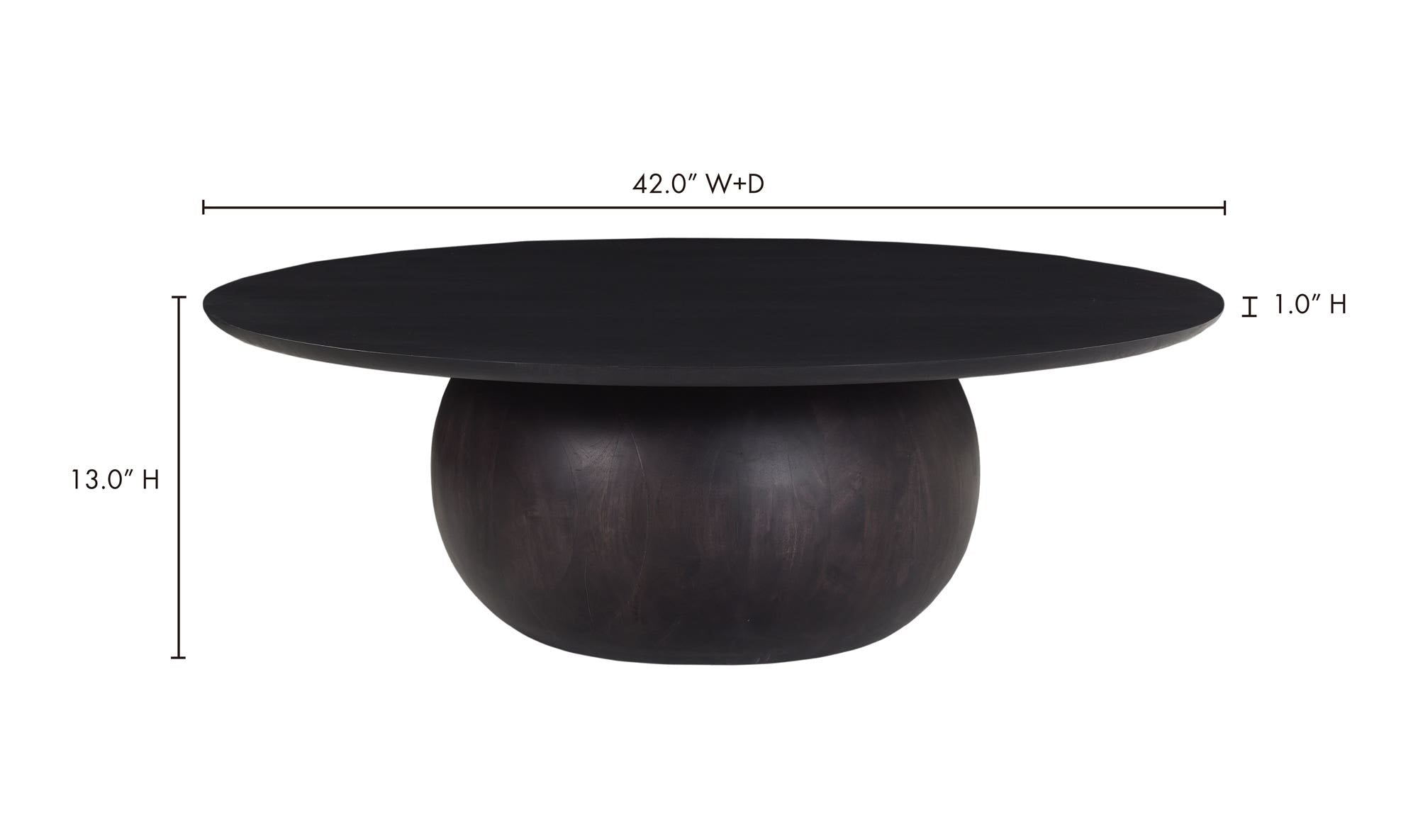 Bradbury Large Coffee Table Black by Moe's Home Collection - view 9