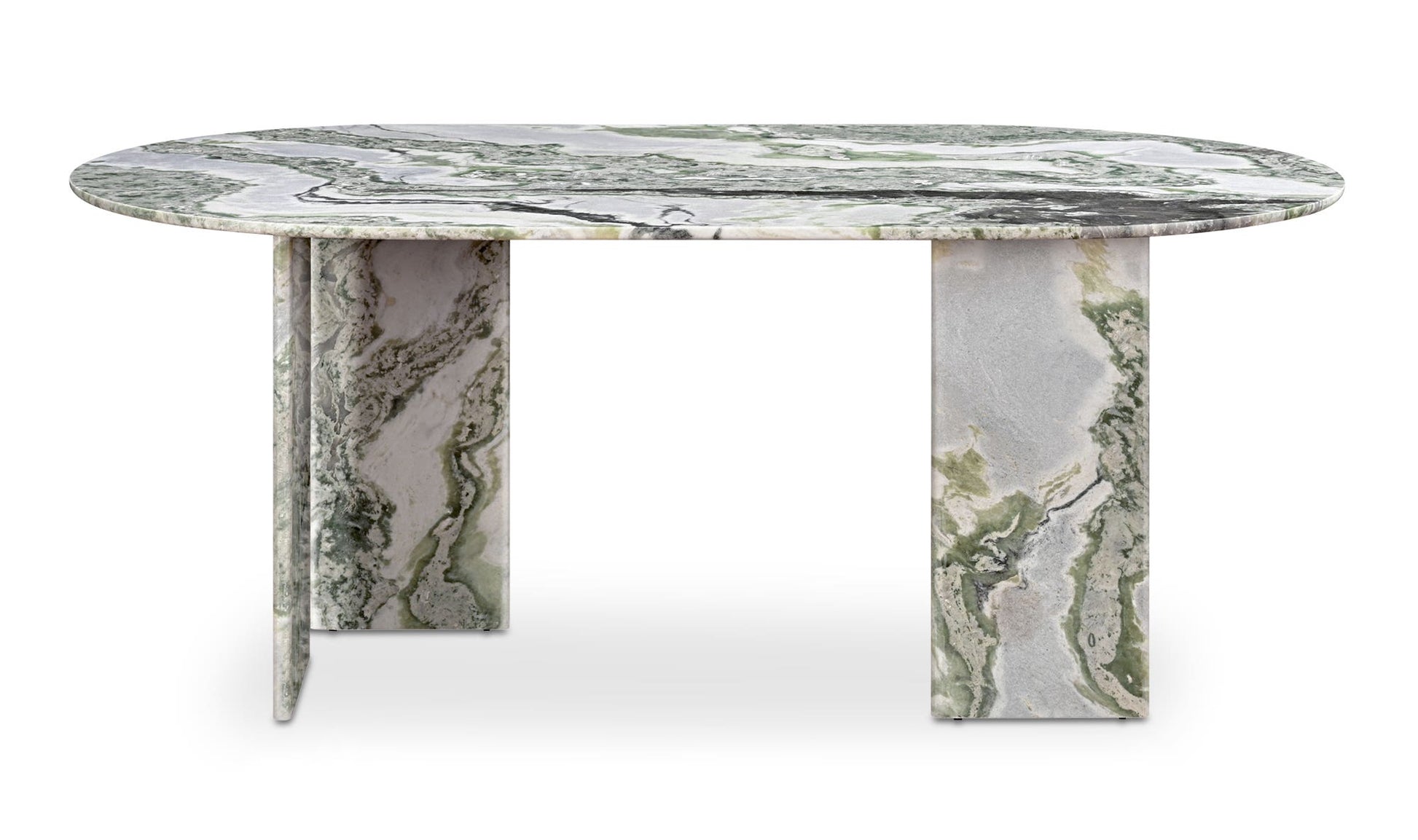 Celia Oval Dining Table Green Onyx Marble by Moe's Home Collection - view 5