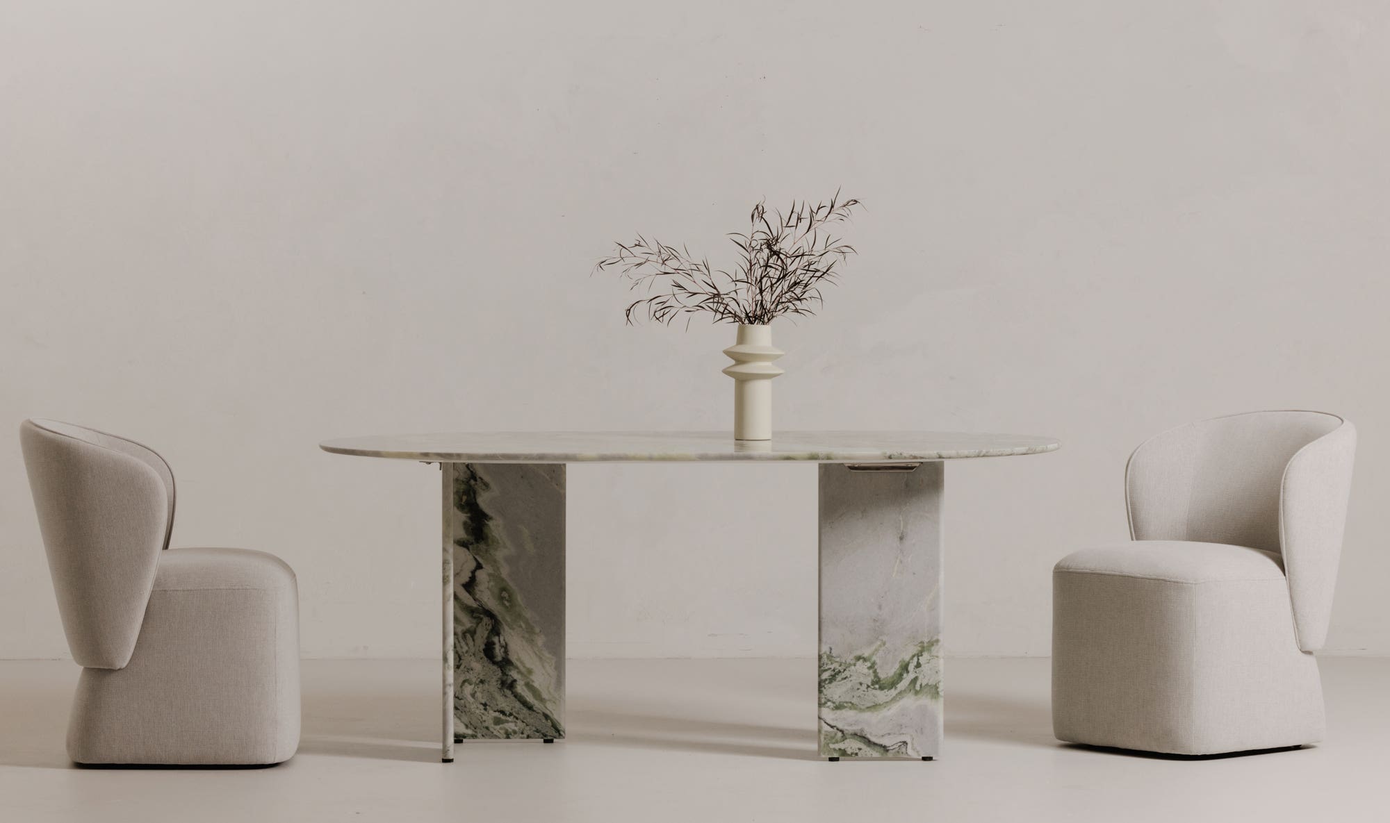 Celia Oval Dining Table Green Onyx Marble by Moe's Home Collection - view 6