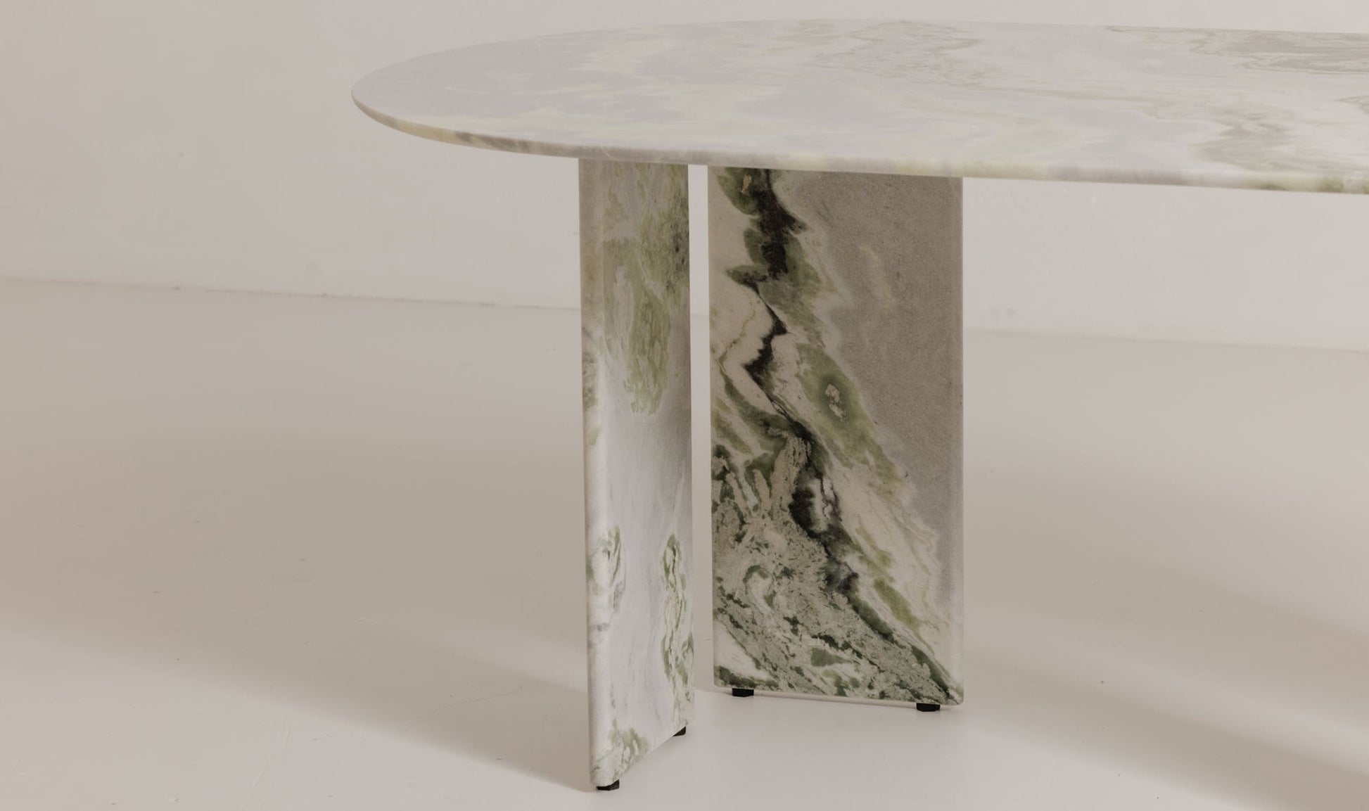 Celia Oval Dining Table Green Onyx Marble by Moe's Home Collection - view 7