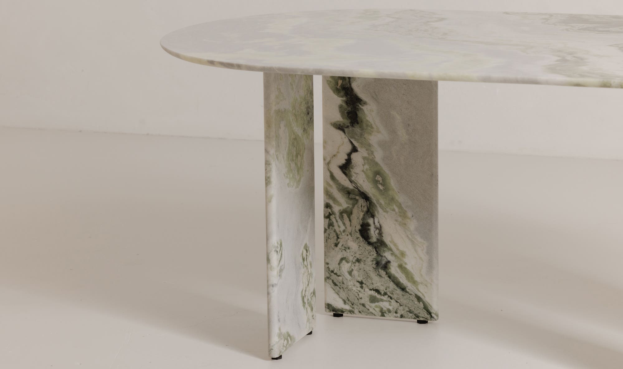 Celia Oval Dining Table Green Onyx Marble by Moe's Home Collection - view 7