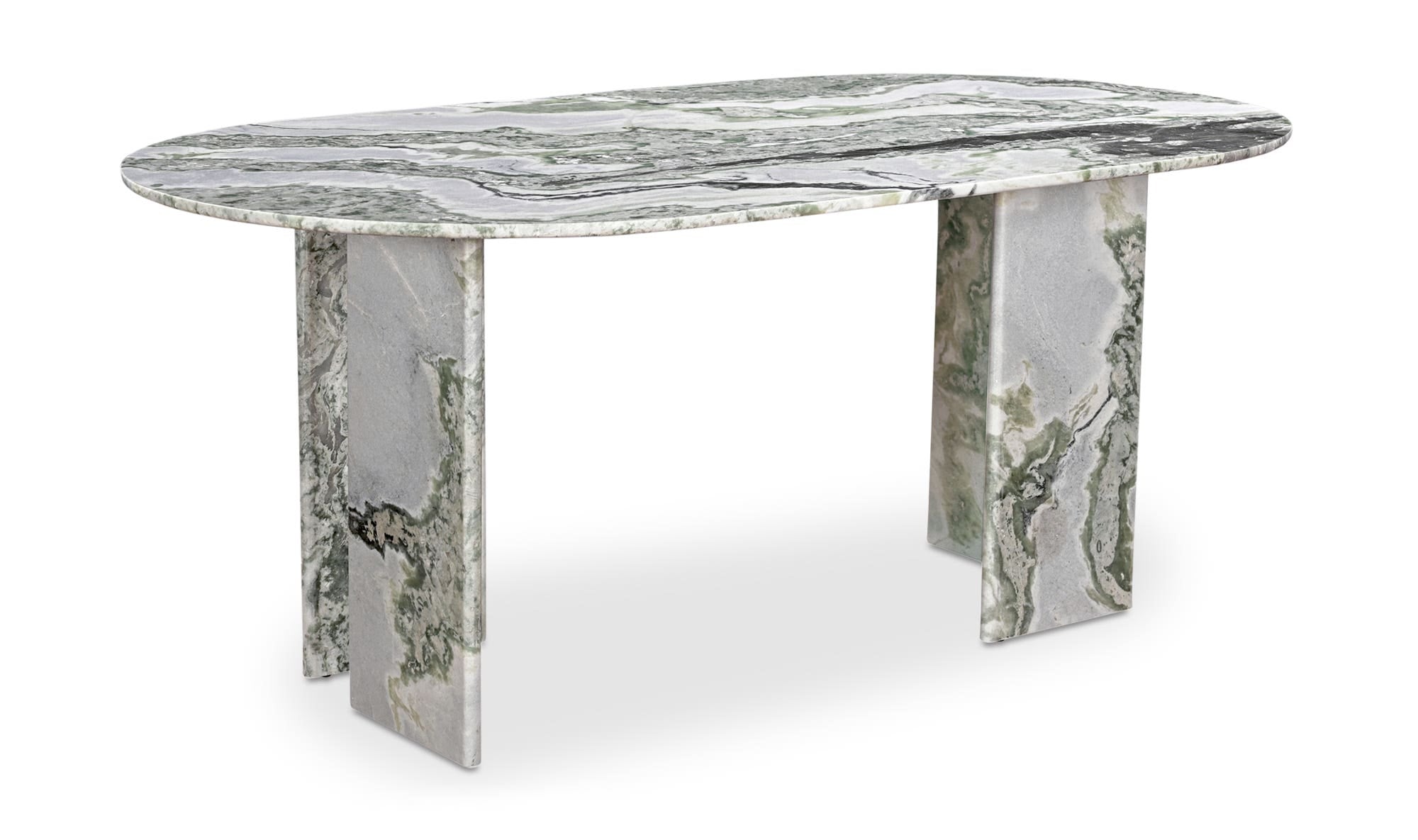 Celia Oval Dining Table Green Onyx Marble by Moe's Home Collection - view 8