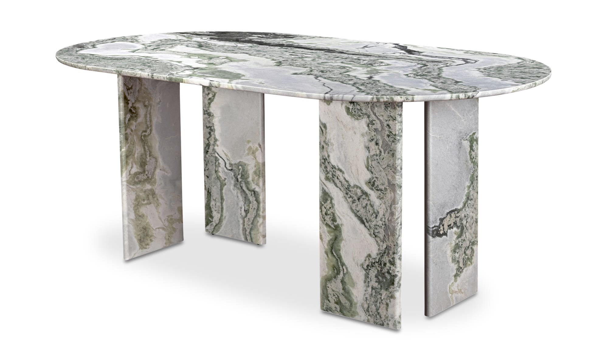 Celia Oval Dining Table Green Onyx Marble by Moe's Home Collection - view 10