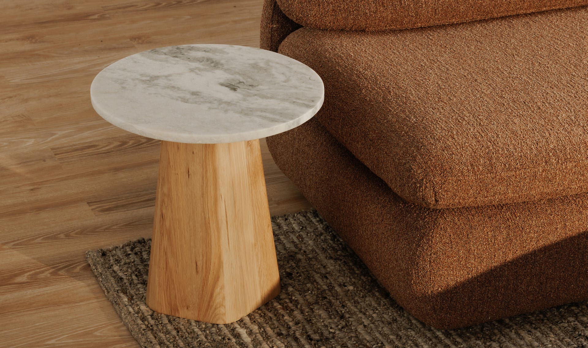 Evelyn Accent Table Ashen Grey Matrix Marble by Moe's Home Collection - view 8