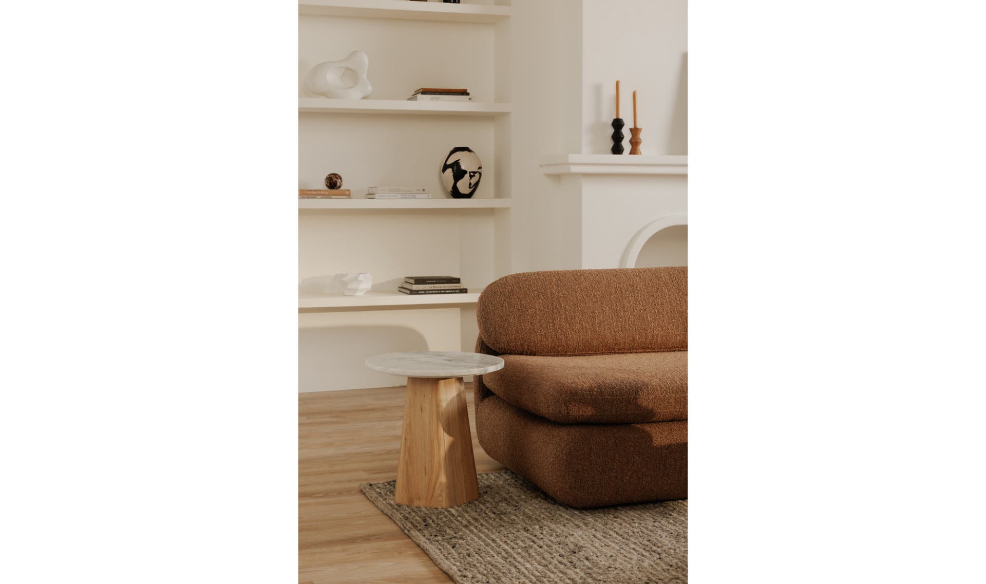 Evelyn Accent Table Ashen Grey Matrix Marble by Moe's Home Collection - view 10
