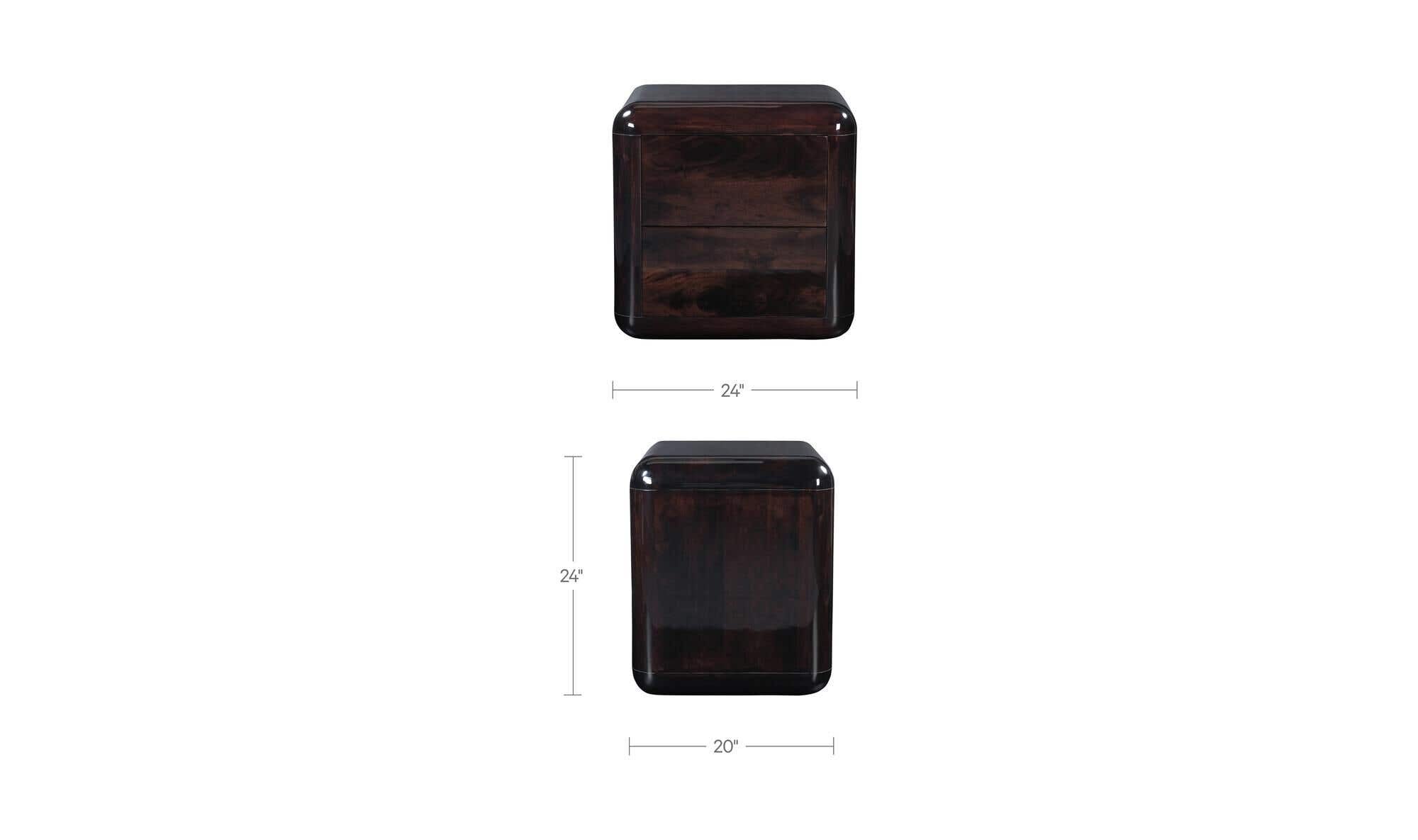 Rory Nightstand Dark Brown by Moe's Home Collection - view 24