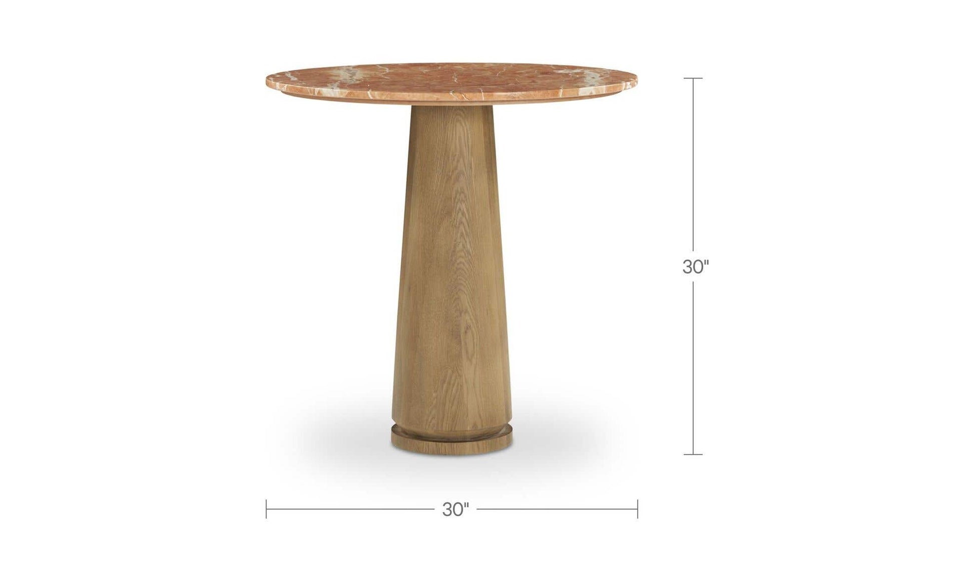 Sage Cafe Table Rosso Alicante Red Marble by Moe's Home Collection - view 13