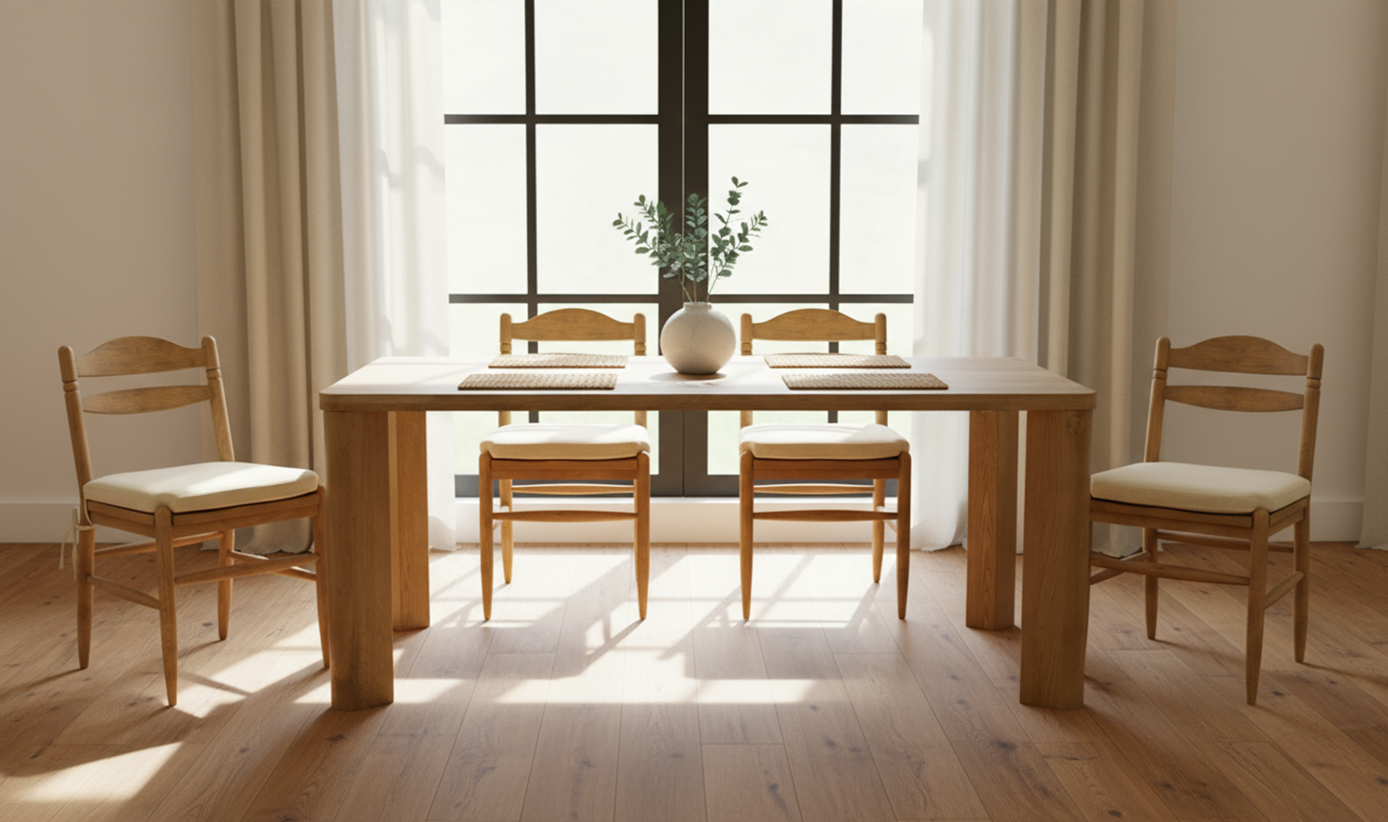 Segment Dining Table Wood Small Heritage Brown by Moe's Home Collection - view 7
