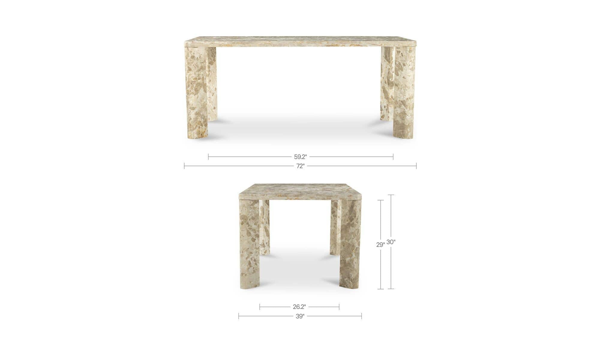 Segment Dining Table Panther Stone Beige by Moe's Home Collection - view 23