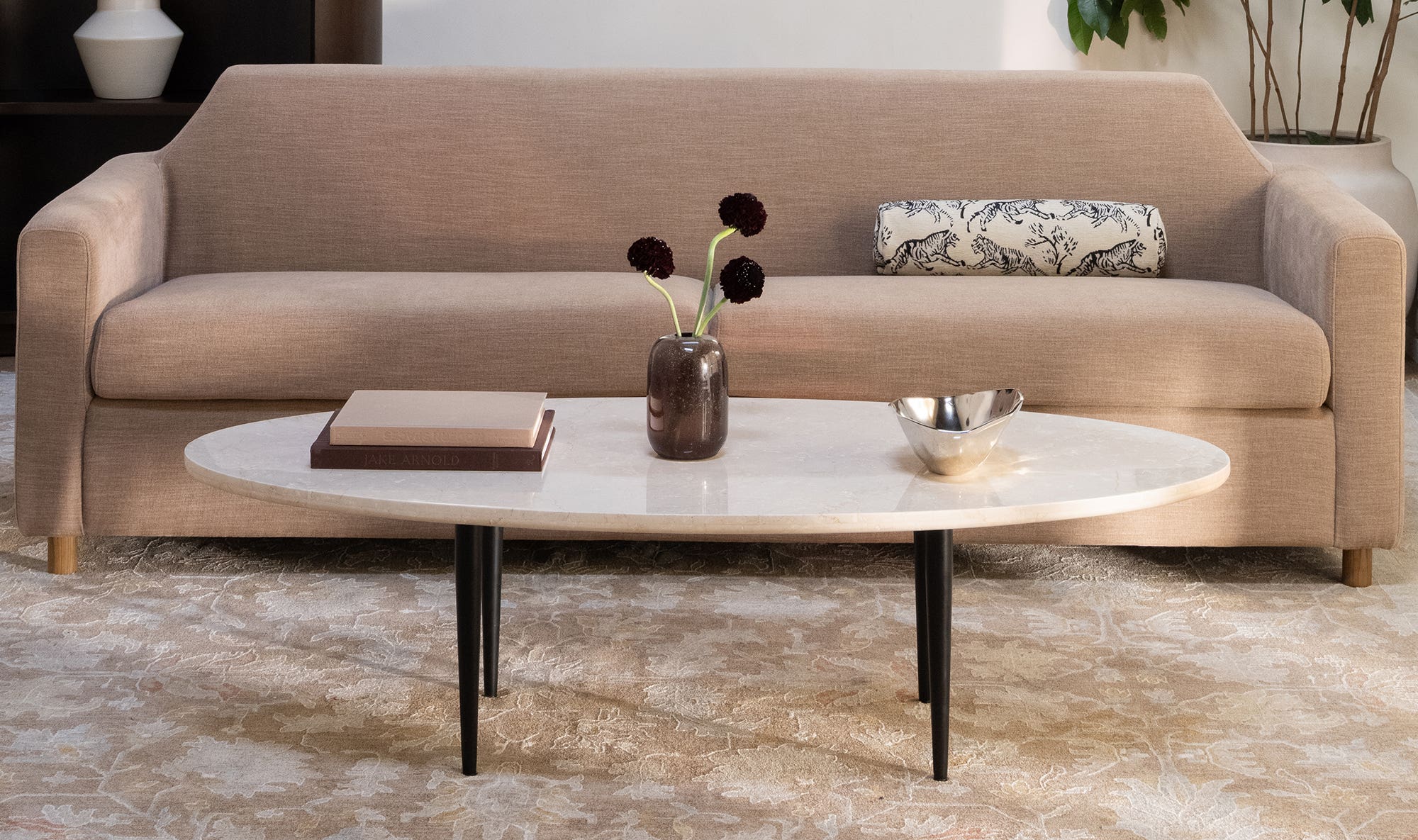 Winona Coffee Table Botticino Beige Marble by Moe's Home Collection - view 7