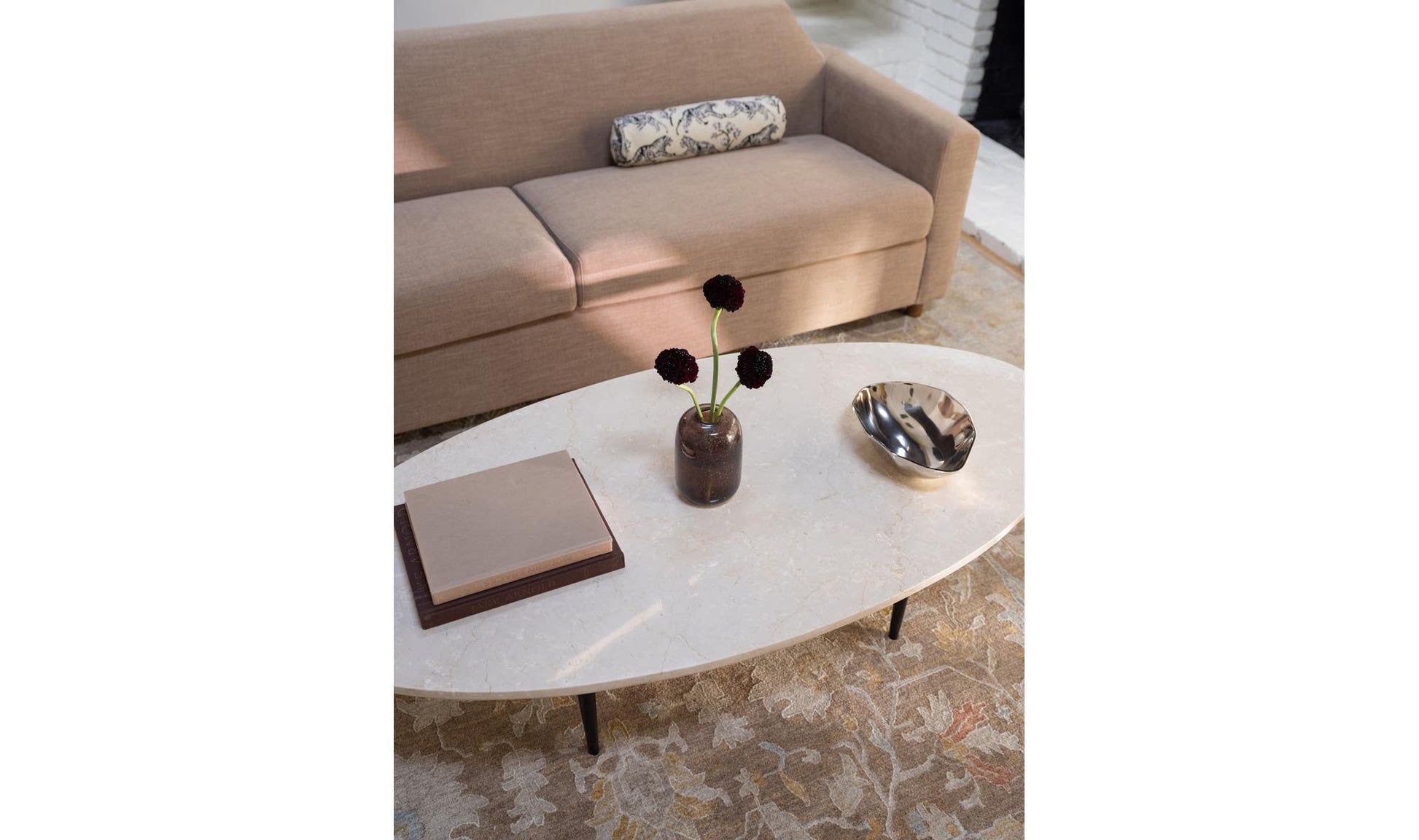 Winona Coffee Table Botticino Beige Marble by Moe's Home Collection - view 8