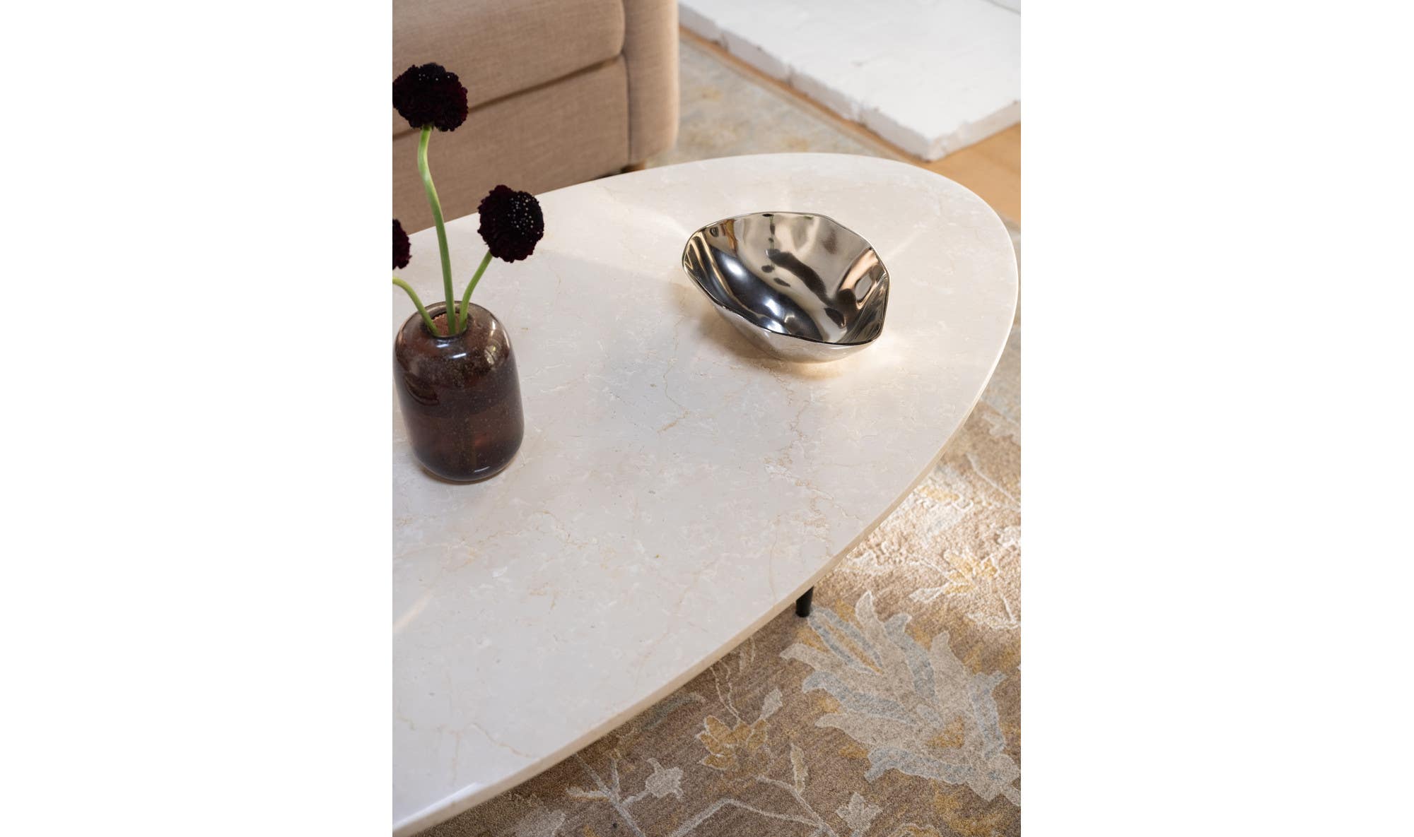 Winona Coffee Table Botticino Beige Marble by Moe's Home Collection - view 9