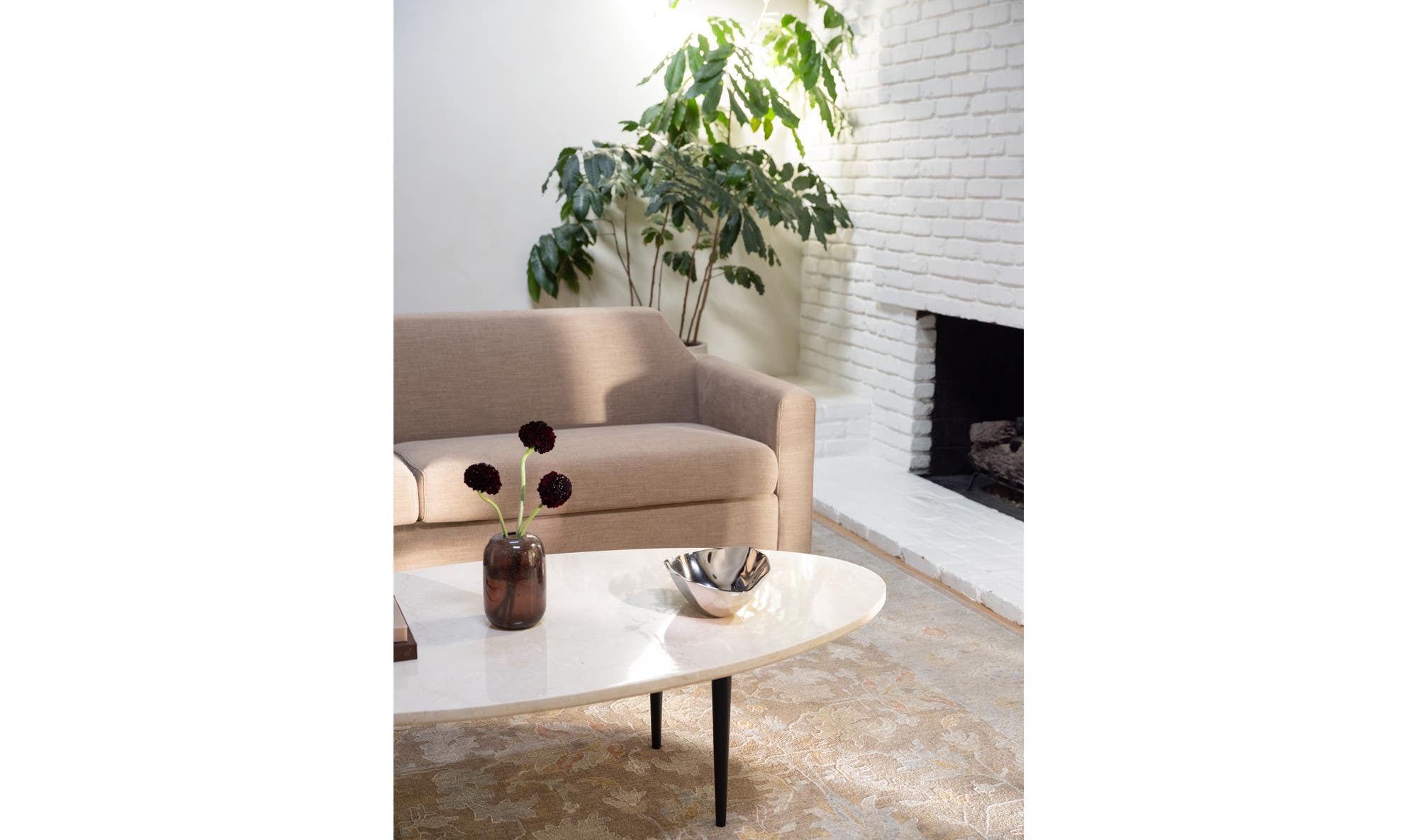 Winona Coffee Table Botticino Beige Marble by Moe's Home Collection - view 10