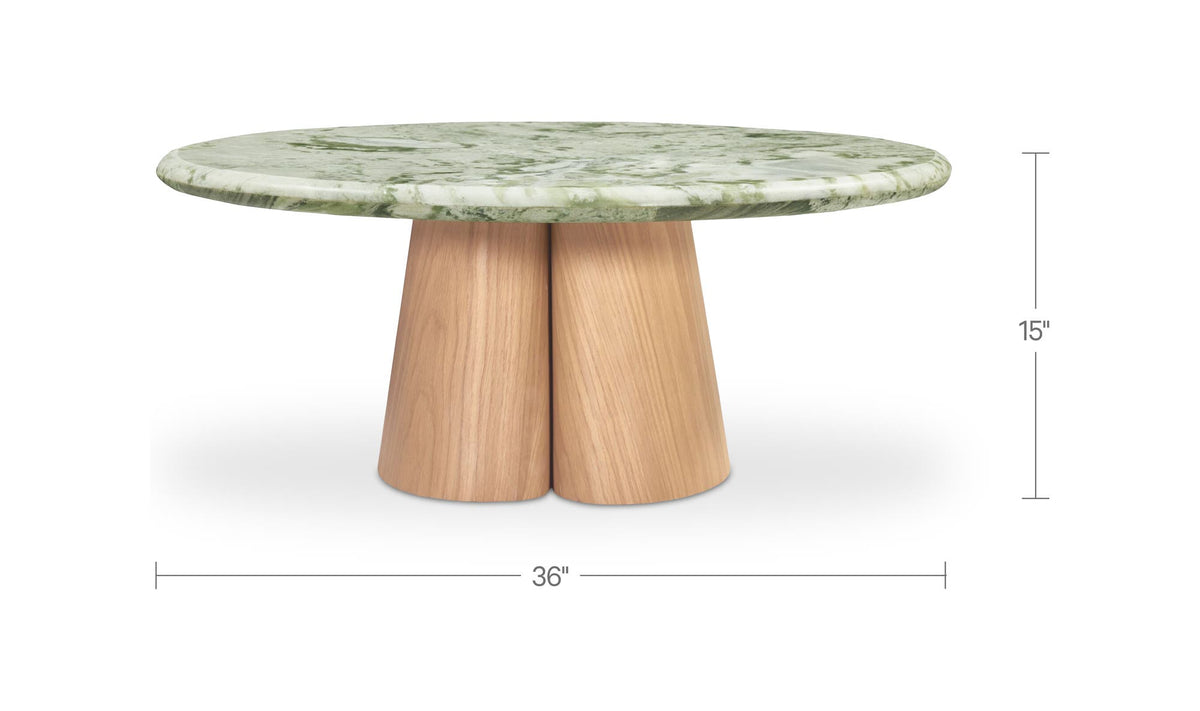 Kaleta Coffee Table Green Onyx Marble by Moe's Home Collection - view 10