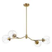 Jewel Chandelier | Linear Modern Farmhouse and Clear Glass