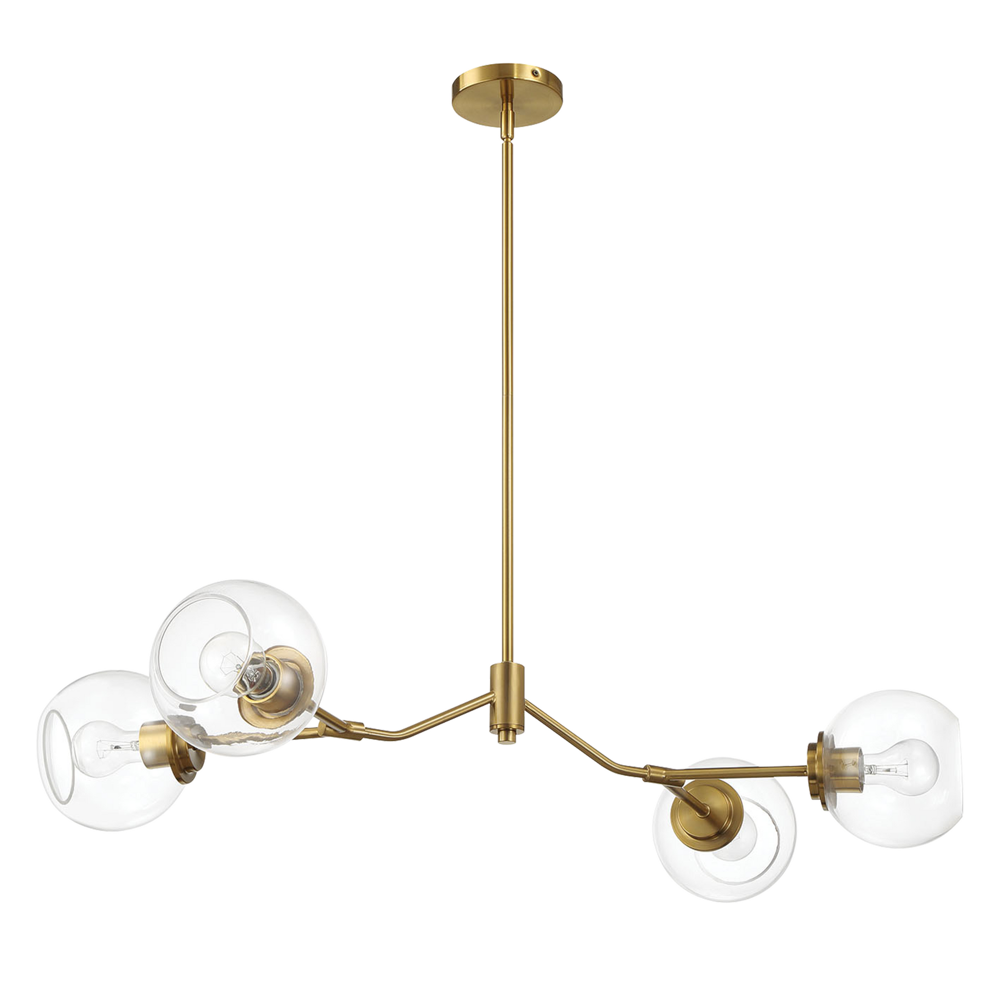 Jewel Chandelier | Linear Modern Farmhouse and Clear Glass