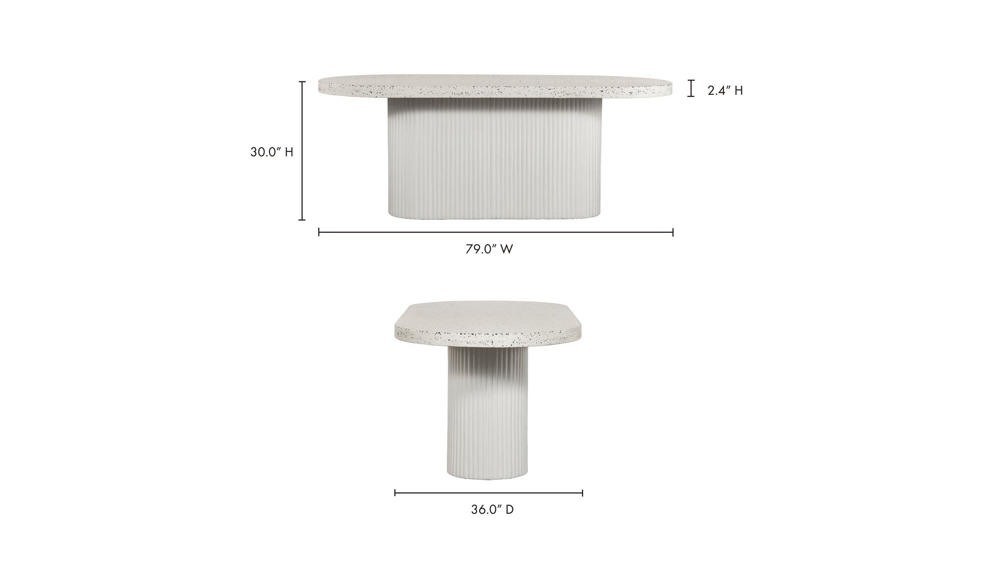 Lyon Outdoor Dining Table White Terrazzo by Moe's Home Collection - view 16