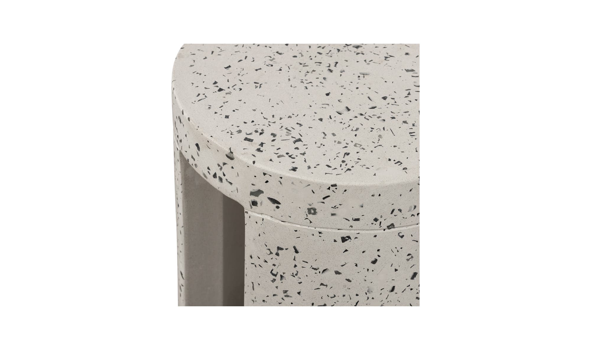 Lyon Outdoor Stool White Terrazzo by Moe's Home Collection - view 19