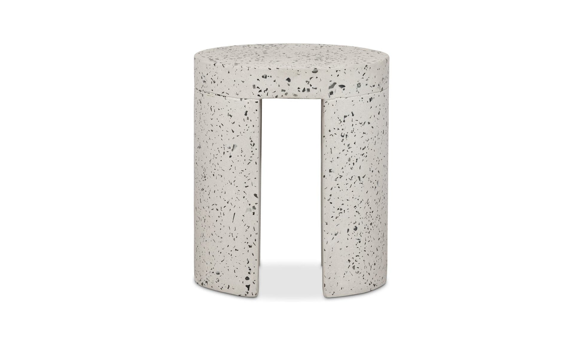 Lyon Outdoor Stool White Terrazzo by Moe's Home Collection - view 13