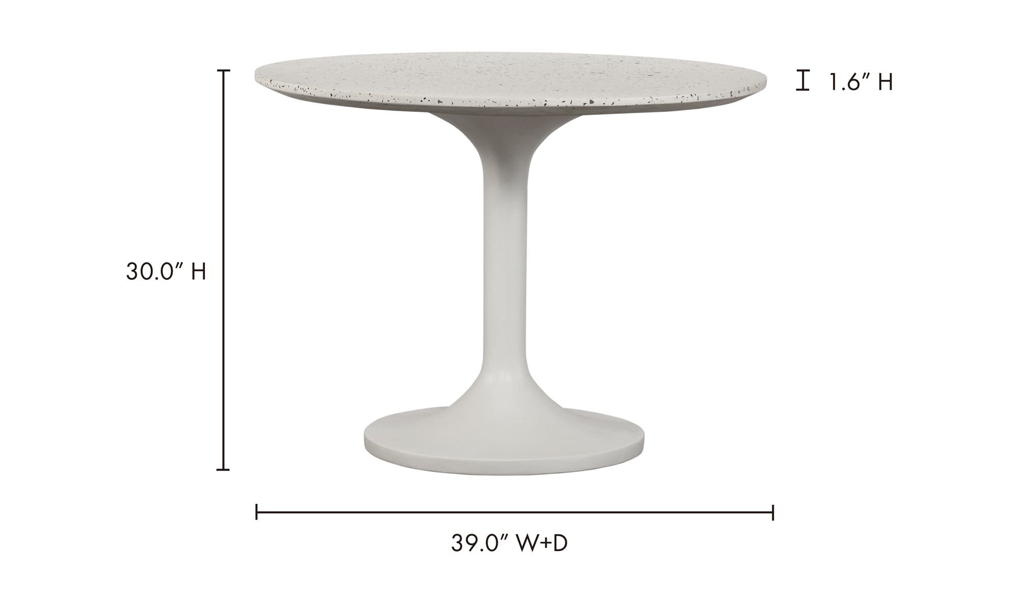 Tuli Outdoor Cafe Table White Terrazzo by Moe's Home Collection - view 11
