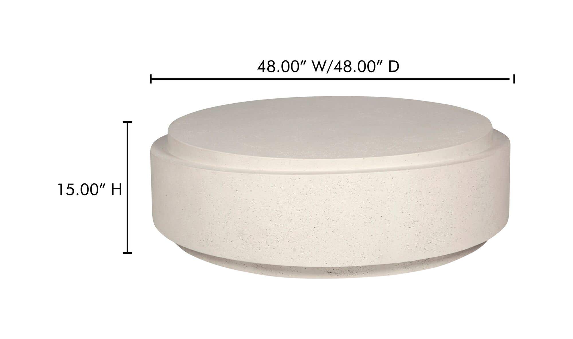 Cosmo Outdoor Coffee Table Off White by Moe's Home Collection - view 15