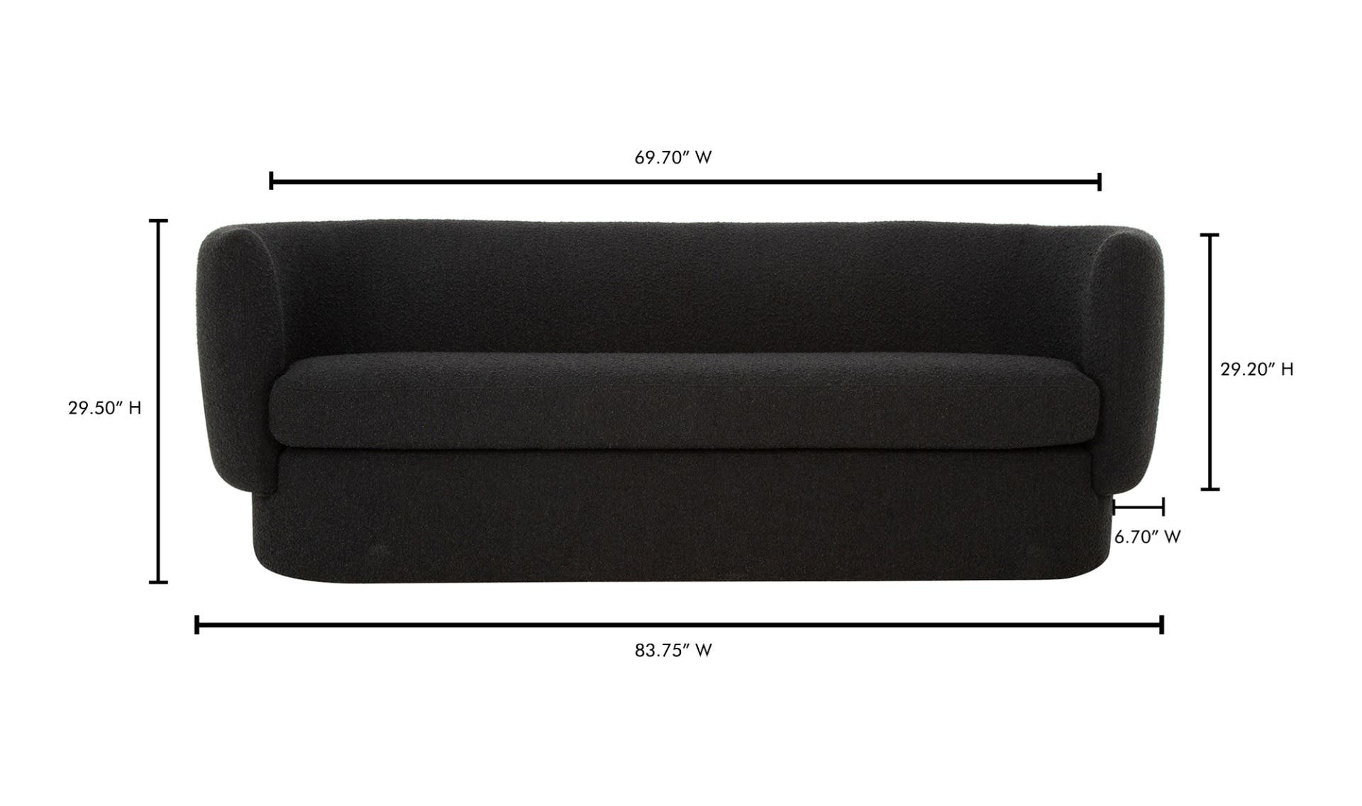Koba Sofa Maya Black by Moe's Home Collection - view 16