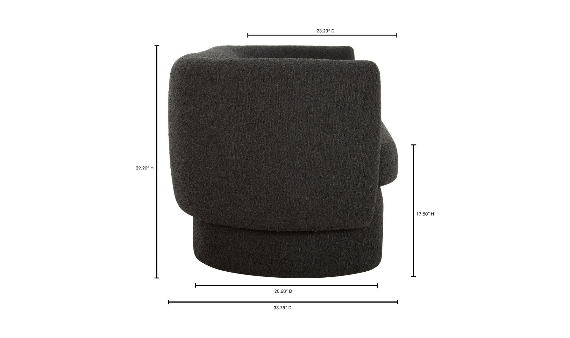 Koba Sofa Maya Black by Moe's Home Collection - view 17
