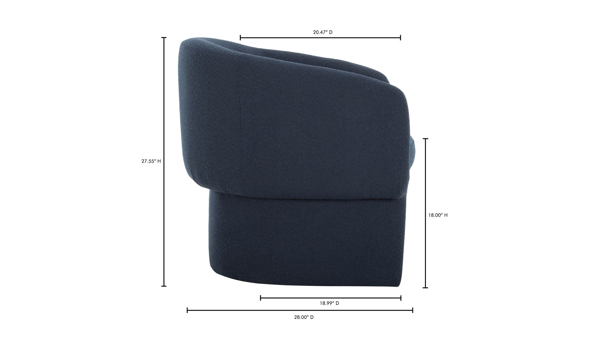 Franco Chair Dark Indingo by Moe's Home Collection - view 20