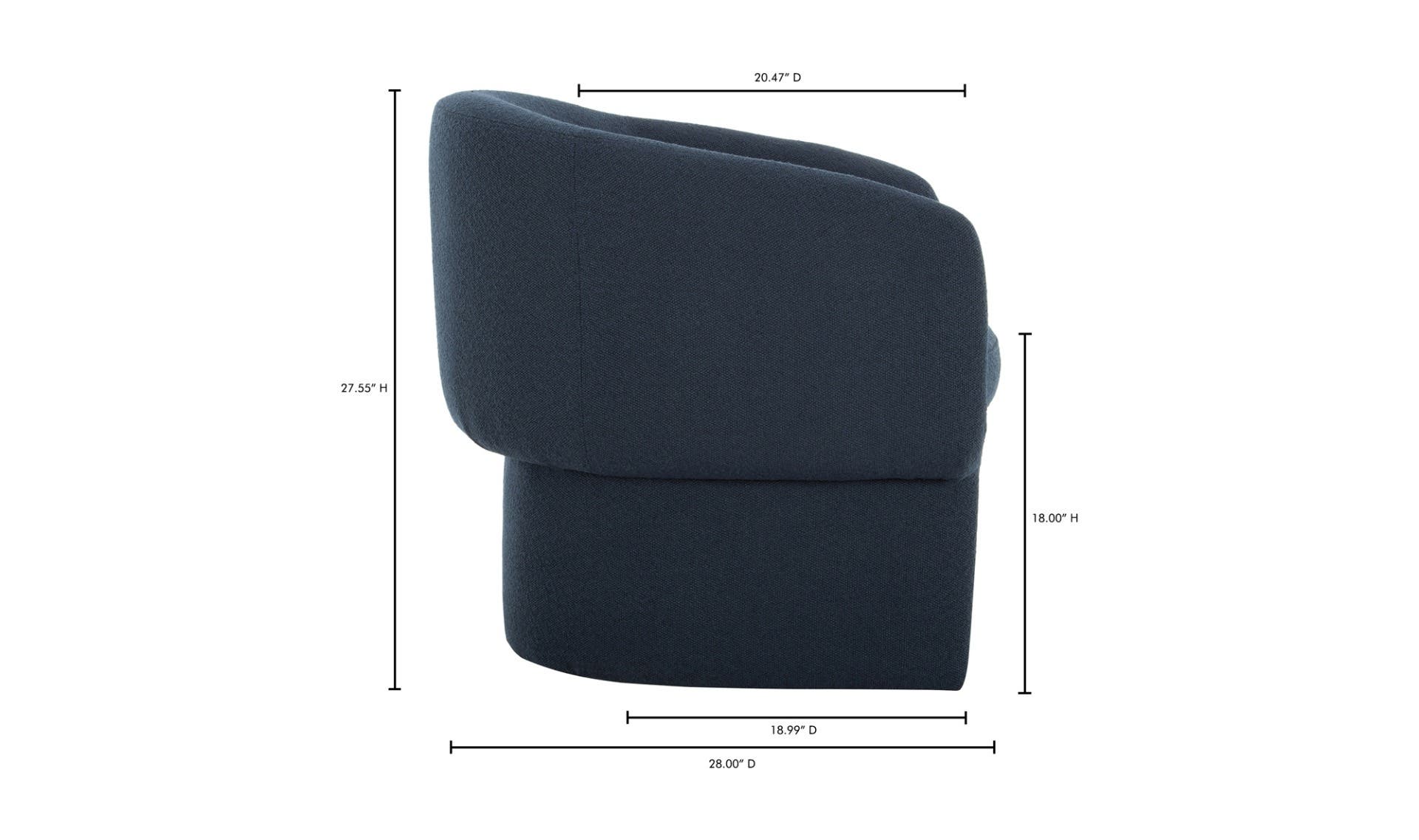 Franco Chair Dark Indingo by Moe's Home Collection - view 21