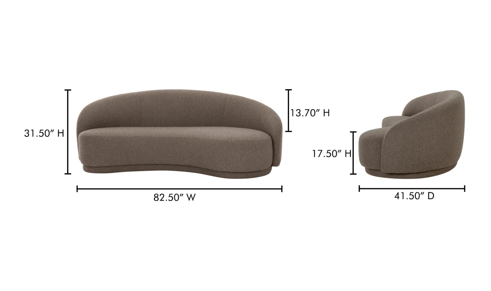 Excelsior Sofa Warm Taupe by Moe's Home Collection - view 22