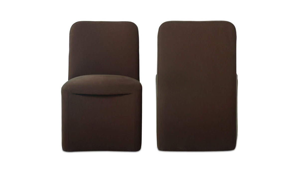 Bent Rolling Dining Chair Dark Brown - Set of Two by Moe's Home Collection - view 5