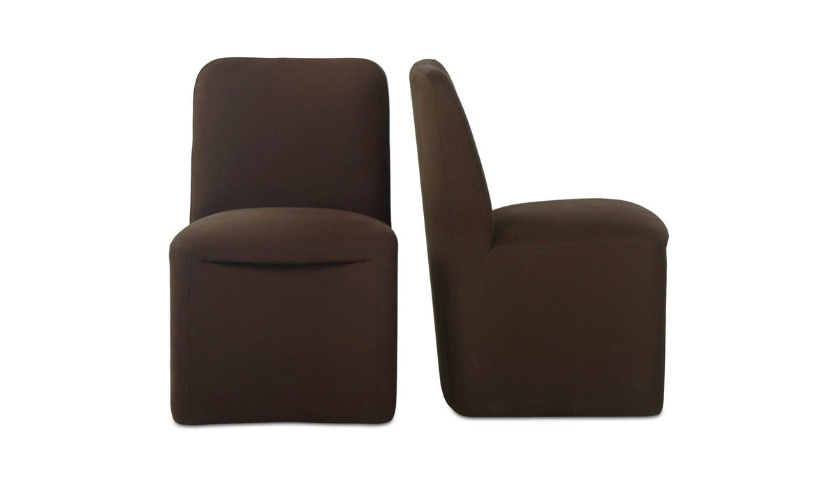 Bent Rolling Dining Chair Dark Brown - Set of Two by Moe's Home Collection - view 4