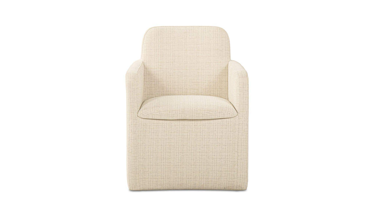 Bent Rolling Arm Chair Oat by Moe's Home Collection - view 2