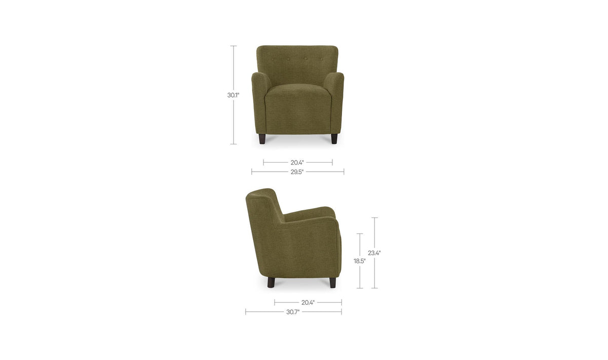 Fairview Accent Chair Olive by Moe's Home Collection - view 11