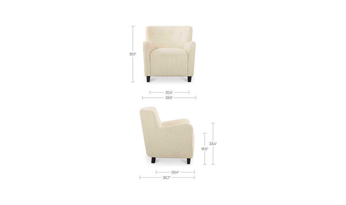 Fairview Accent Chair Oat by Moe's Home Collection - view 11