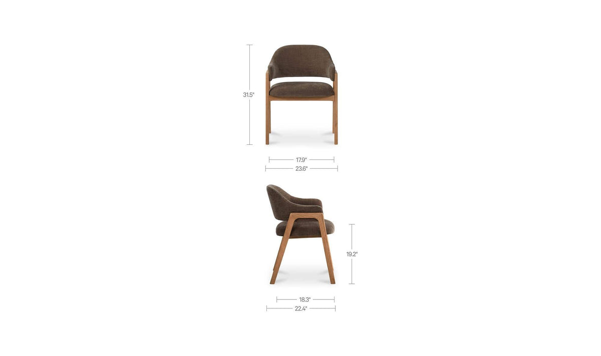 Halden Dining Chair Cool Brown by Moe's Home Collection - view 11