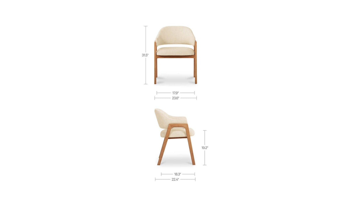 Halden Dining Chair Flecked Beige by Moe's Home Collection - view 11
