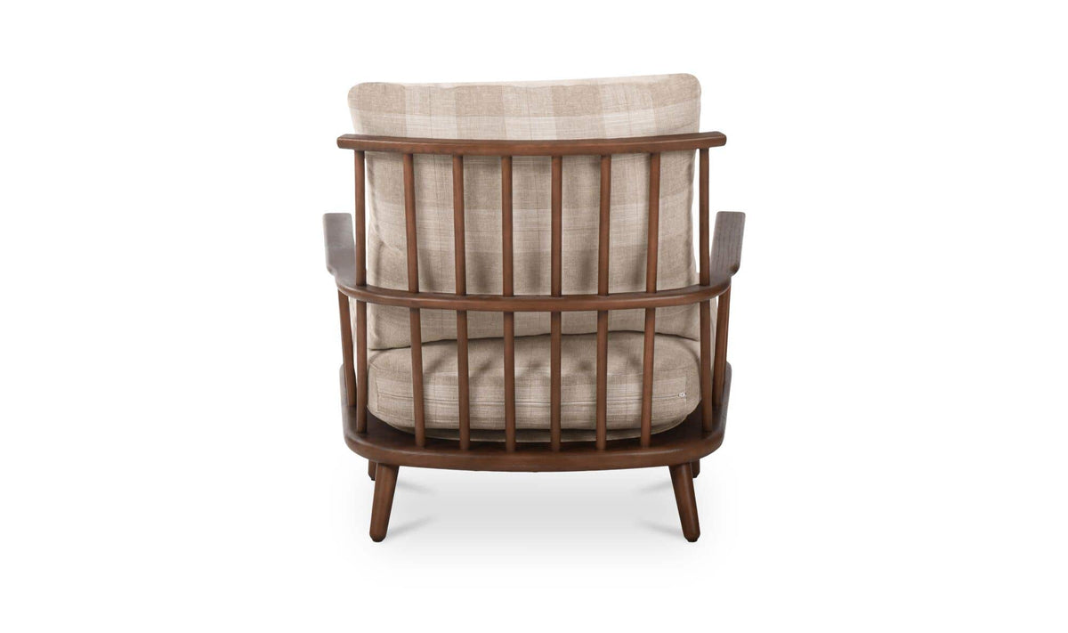 Griffin Accent Chair Light Brown Check by Moe's Home Collection - view 7