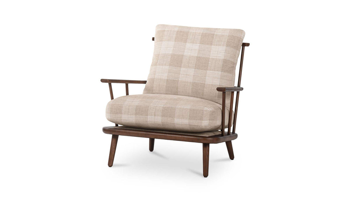 Griffin Accent Chair Light Brown Check by Moe's Home Collection - view 4