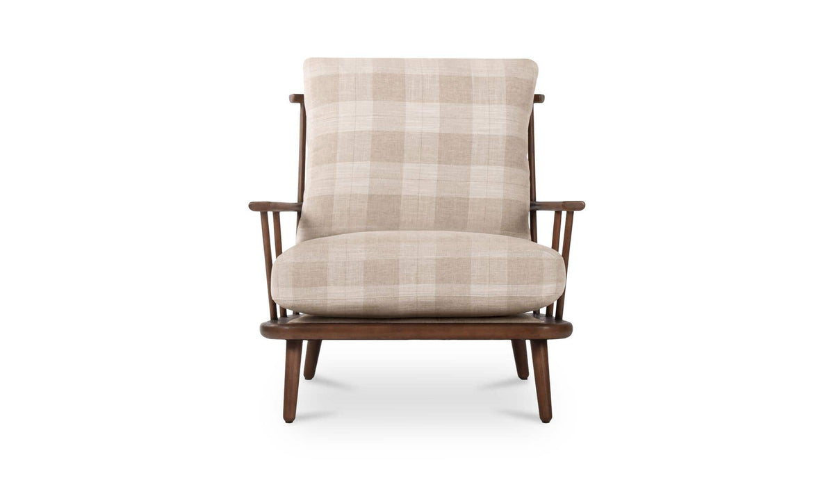 Griffin Accent Chair Light Brown Check by Moe's Home Collection - view 2