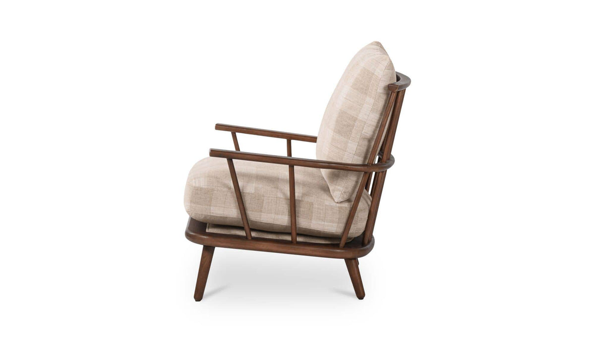 Griffin Accent Chair Light Brown Check by Moe's Home Collection - view 5