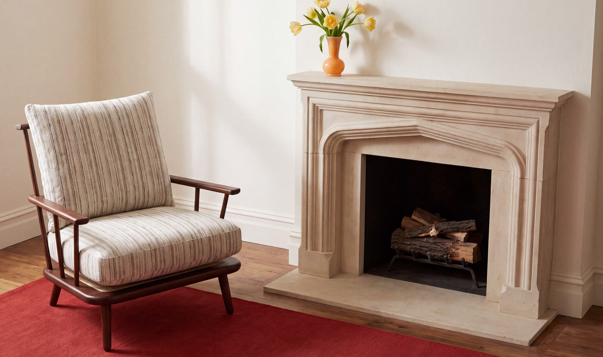 Griffin Accent Chair Beige Stripe by Moe's Home Collection - view 3