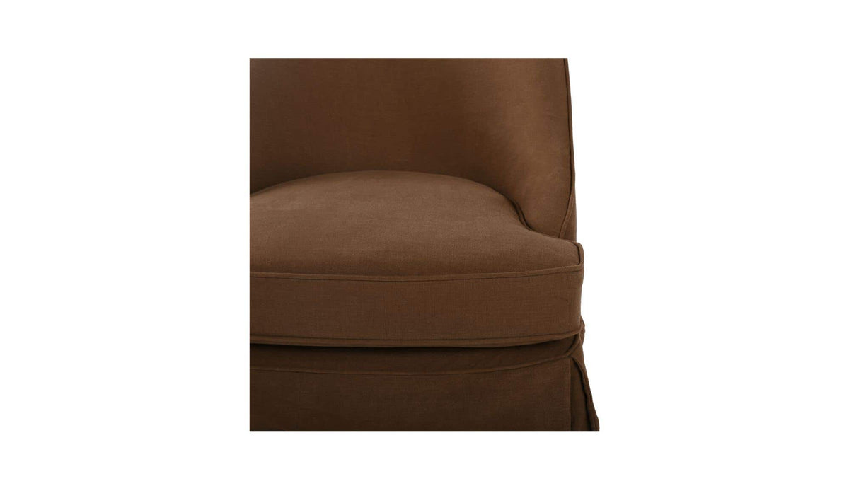 Lola Slipcover Dining Chair Washed Brown by Moe's Home Collection - view 8